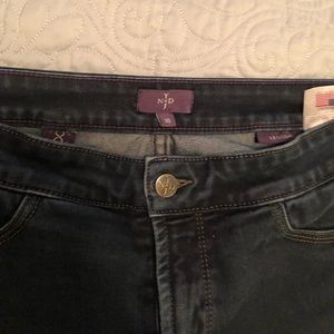 NYDJ Legging jeans. Size 10, 30” inseam. Dark blue